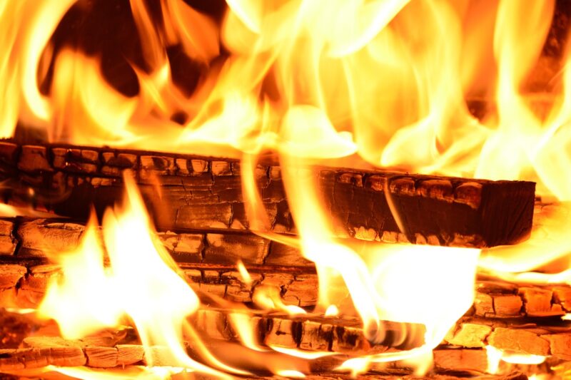 fire flames wood fire glowing heat 227291